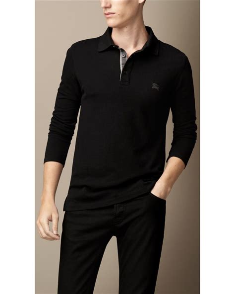 burberry teen black logo polo dress|burberry long sleeve polo men's.